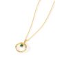 Gold Plated Green Cz Charm Hoop Jewellery Set, thumbnail 2 of 8
