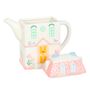 Pastel House Shaped Teapot, thumbnail 4 of 5