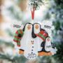 Personalised Christmas Penguin Family Decoration, thumbnail 2 of 2