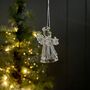 Glass Icicles Angel Hanging Decoration, thumbnail 2 of 3
