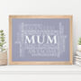 Personalised 21 Words Handmade Typography Print, thumbnail 8 of 12