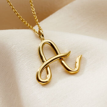 Large Organic Initial Necklace, 10 of 12