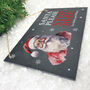 Personalised Traditional Santa Stop Here Slate Hanging Sign 25 X 15cm, thumbnail 3 of 5