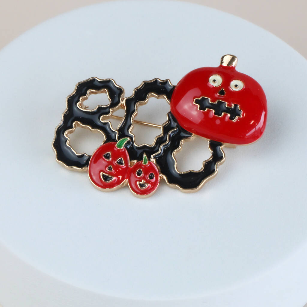 'Boo' Pumpkin Brooch, 1 of 2