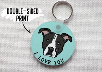 Staffordshire Bull Terrier Keyring, 4 of 6