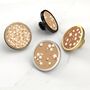 Brown Floral Cabinet Knobs For Cupboard Doors And Drawers, thumbnail 1 of 9