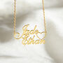 Personalised Two Name Heart Necklace, thumbnail 2 of 6
