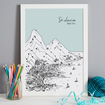 Personalised St Lucia Print, 6 of 9