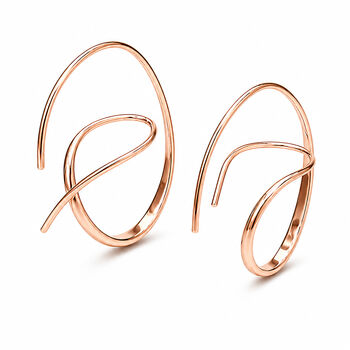 Irregular Swirl Silver Drop Earrings, 7 of 8