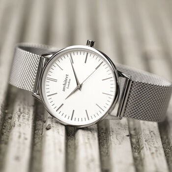 Ladies Personalised Architect Watch In Silver, 3 of 7