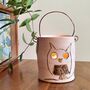 Ceramic Tealight Holder With Copper Wire And Owl, thumbnail 2 of 6