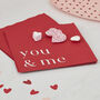 Eco You And Me Valentines Napkins, thumbnail 4 of 4