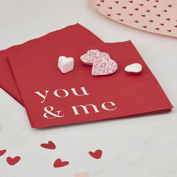 Eco You And Me Valentines Napkins, 4 of 4