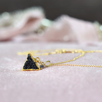 Druzy And Black Diamond Necklace, 8 of 12