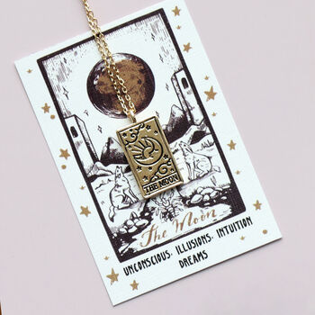 Tarot Card Gold Necklace, 8 of 12