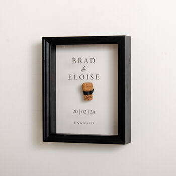 Personalised First Toast Cork Saver Memory Box Frame, 3 of 4
