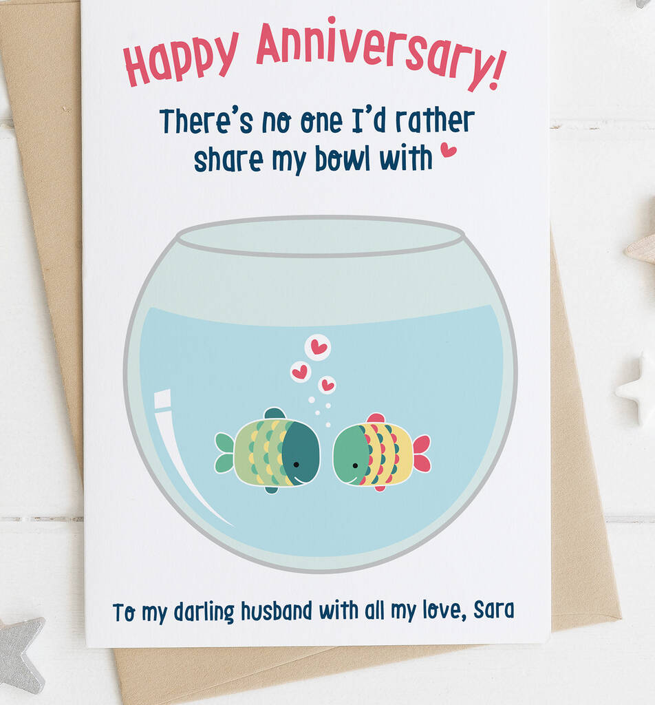 Funny Adult HAPPY ANNIVERSARY Card FOR HUSBAND, Heart Boxers Wink +  Envelope