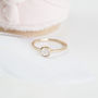 Elba Ring // Rose Quartz And Gold Stacking Ring, thumbnail 1 of 5