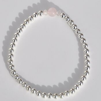 July Birthstone Sterling Silver Bead Bracelet Gift, 4 of 5