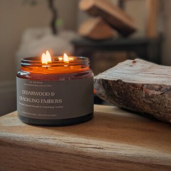 Cedarwood And Crackling Embers Candle, 4 of 4