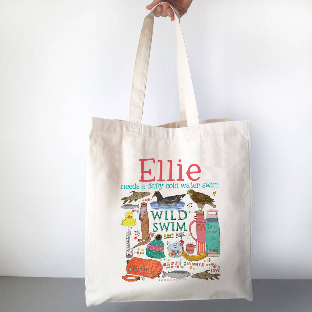 Personalised Wild Swimming Bag By Alice Palace | notonthehighstreet.com