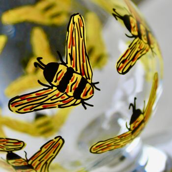 Bumblebee Painted Brandy Glass, 2 of 6