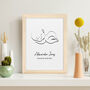 Personalised Line Art Sleeping Baby Print, thumbnail 1 of 12