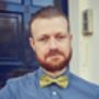 Mens Lime Yellow Floral Ready Tied Adjustable Bow Tie, thumbnail 6 of 6