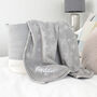 Personalised Embossed Star Grey Baby Blanket, thumbnail 2 of 9