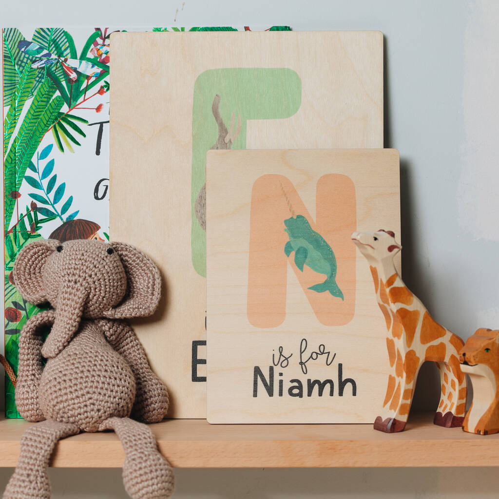 Personalised Letter Nursery Sign By Clouds and Currents