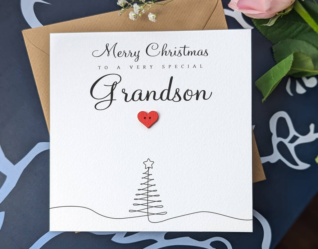 Biglietto Di Natale Hallmark Speciale Per Pronipote – 'Extra Special Great Grandson' – Formato 22,8 Cm