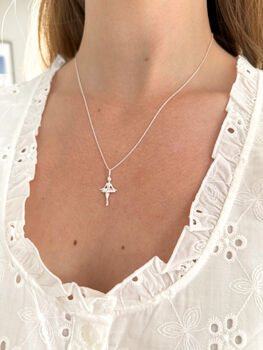 Sterling Silver Ballerina Pendant Necklace, 4 of 6