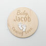 Baby Name Feet Plaque Coming Soon Sign Acrylic, thumbnail 1 of 12