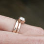 Recycled 9ct Rose Gold Ring Set With 1ct Moissanite, thumbnail 2 of 5