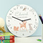 Personalised Woodland Animals Nursery Clock, thumbnail 4 of 4