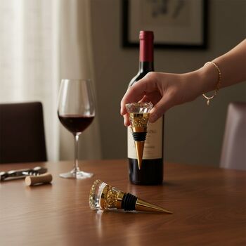 Wine Bottle Stopper Filled With Swarovski Crystals, 2 of 7