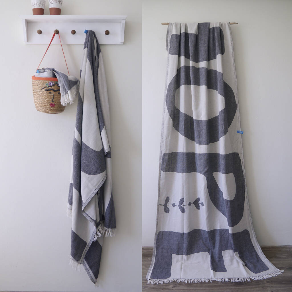 Double Layer Soft Cotton Throw And Towel And Shawl, 1 of 10