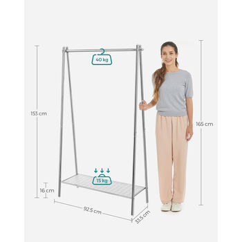Clothes Rack Garment Rack With Hanging Rail And Shelf, 2 of 9