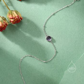 Sterling Silver Genuine Amethyst Bracelet, 5 of 12