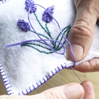 Embroider A Lavender Bag Stitch Craft Kit Gift, 6 of 7