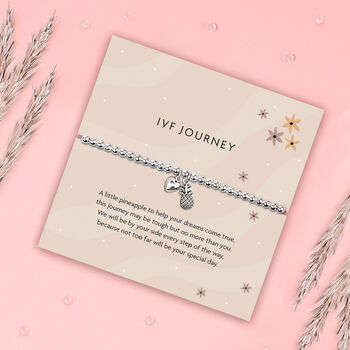 Ivf Journey Beaded Bracelet In Box | Pineapple Ivf Bracelet, 3 of 5