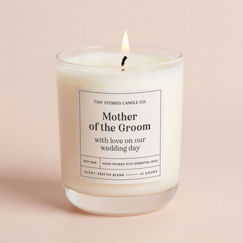 Mother Of The Groom Wedding Gift Essential Oil Candle, 2 of 5