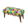 Multicoloured Pinwheels Embroidered Bench, thumbnail 2 of 4