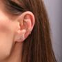 Gold Plated Sterling Silver Cubic Zirconia Ear Cuff, thumbnail 1 of 5