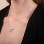Square Rose Quartz 925 Sterling Silver Necklace, thumbnail 1 of 3