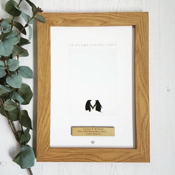 Penguin Love Couples Personalised Print, 6 of 8