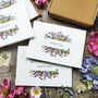 10 X Wildflower Thank You Cards, thumbnail 1 of 8