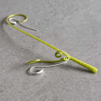 Sculptural Curve Drop Earrings In Sterling Silver, 3 of 10