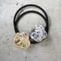 Gold Or Silver Twist And Knot Ponytail Holder, thumbnail 1 of 5