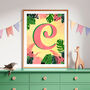 Tropical Leaf Letter Print, thumbnail 1 of 12